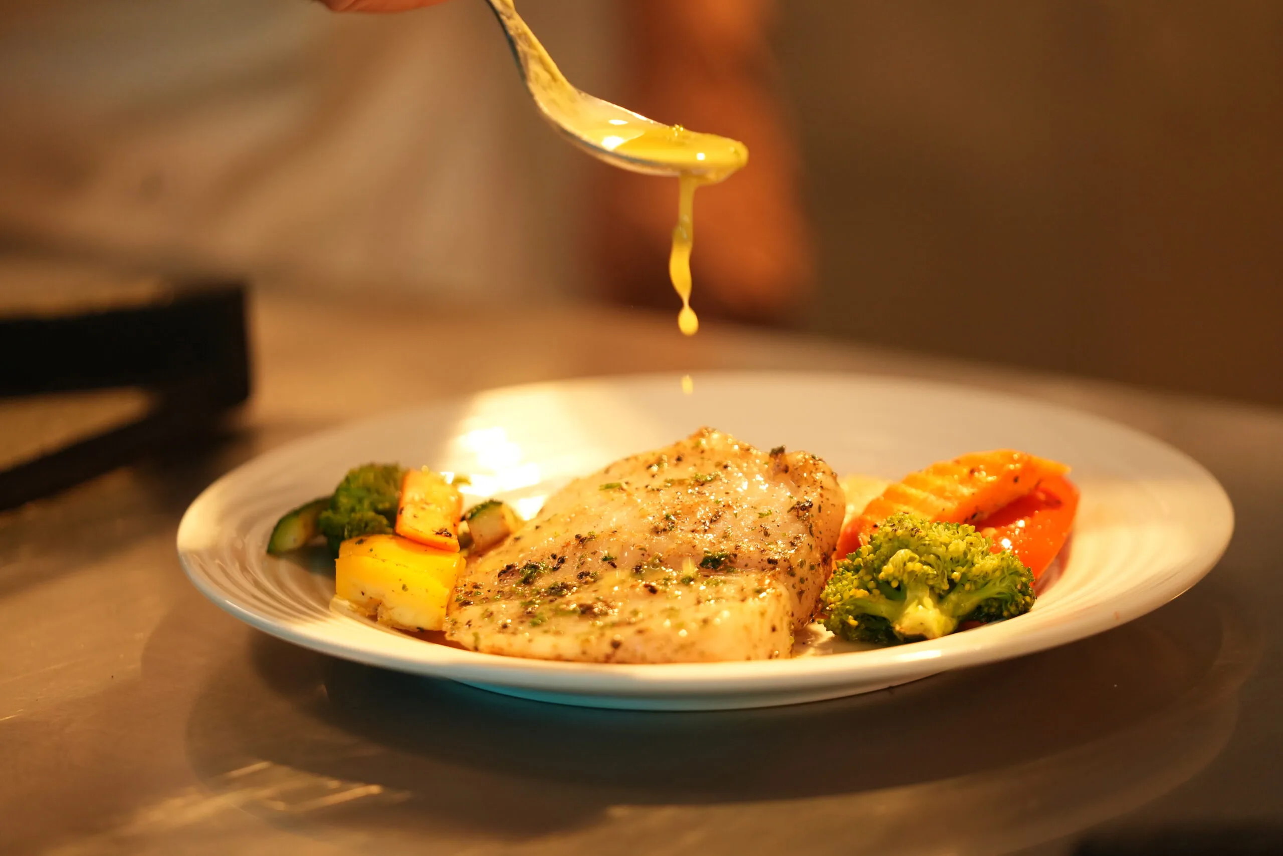 Premium chicken dish by Harvest Caterers Kochi for event and wedding catering.